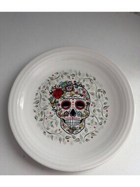 Fiesta Charger/Chop Plate 11.75" Skull & Vine Sugar Homer Laughlin Round Platter